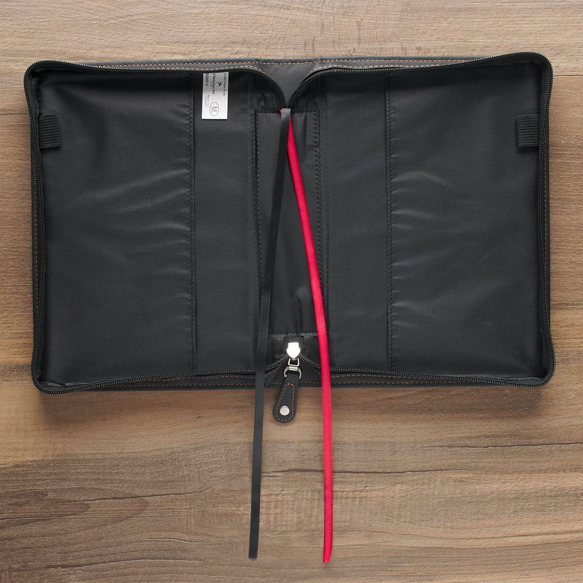 Be Strong Black Faux Leather Classic Bible Cover - Ephesians 6:10