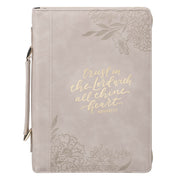 Trust in the Lord Taupe Faux Leather Fashion Bible Cover - Proverbs 3:5