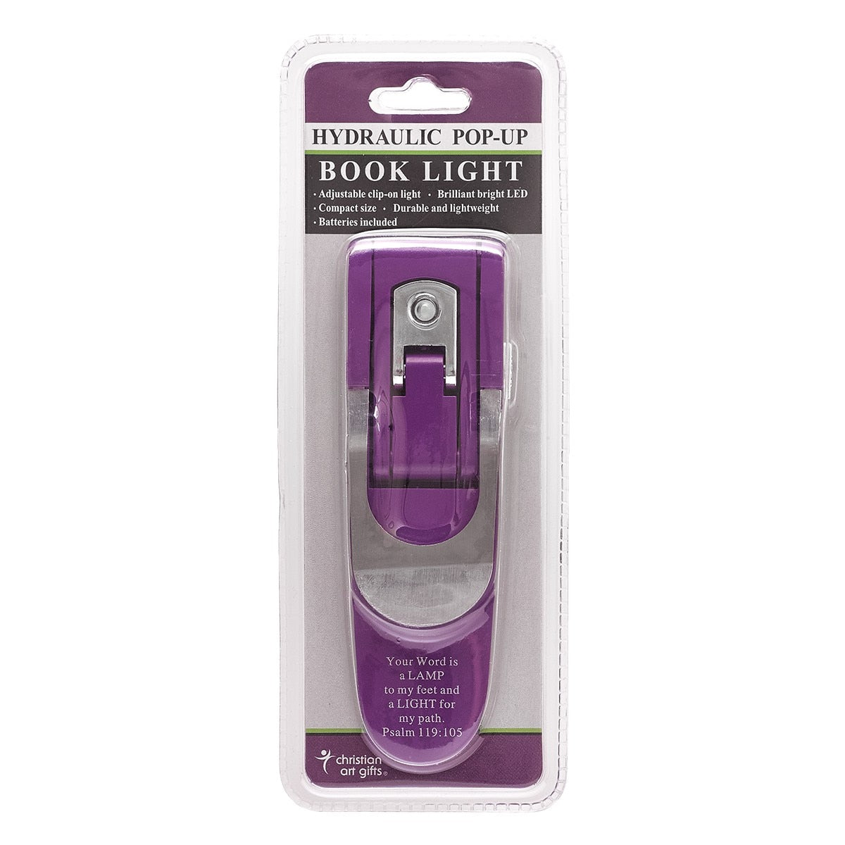Purple Hydraulic Pop-Up Book Light – Psalm 119:105