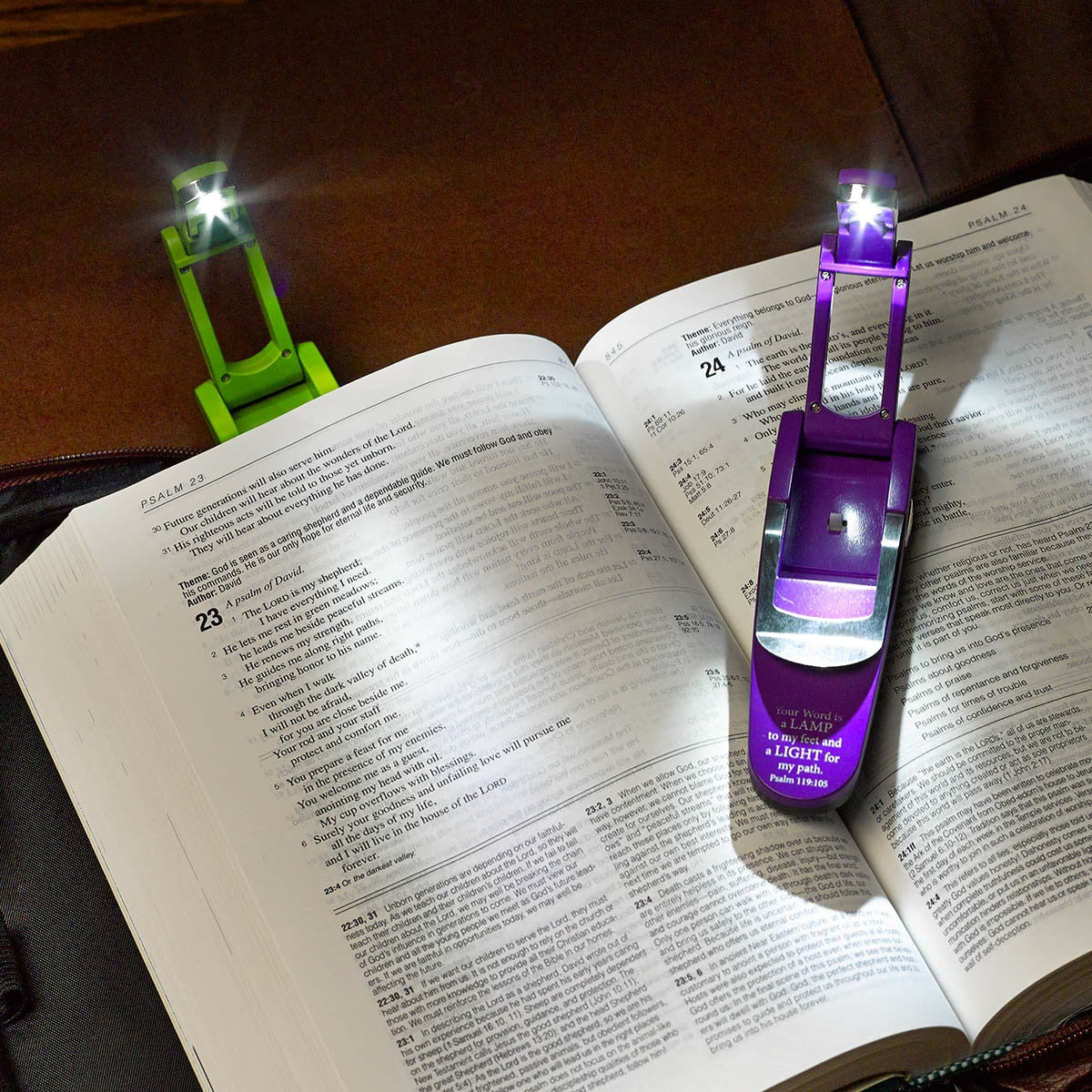 Purple Hydraulic Pop-Up Book Light – Psalm 119:105