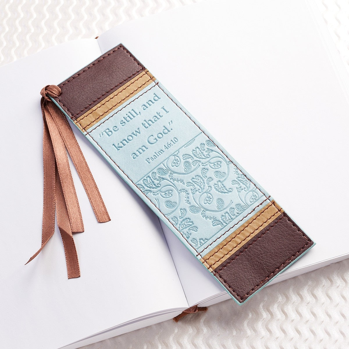 Be Still and Know That I Am God Faux Leather Bookmark - Psalm 46:10