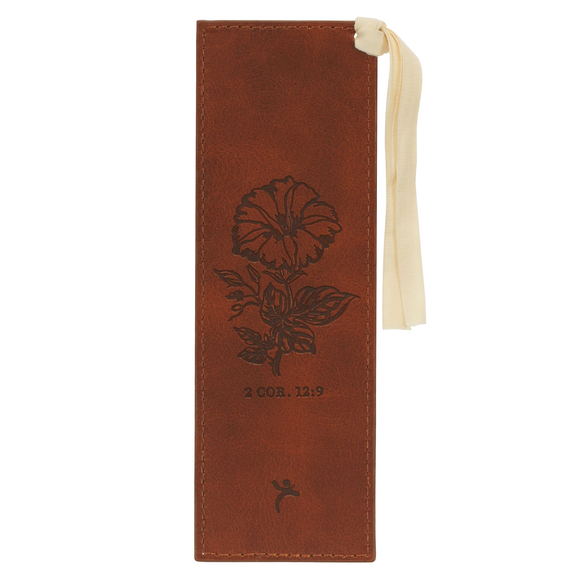 Amazing Grace Honey Brown Faux Leather Bookmark