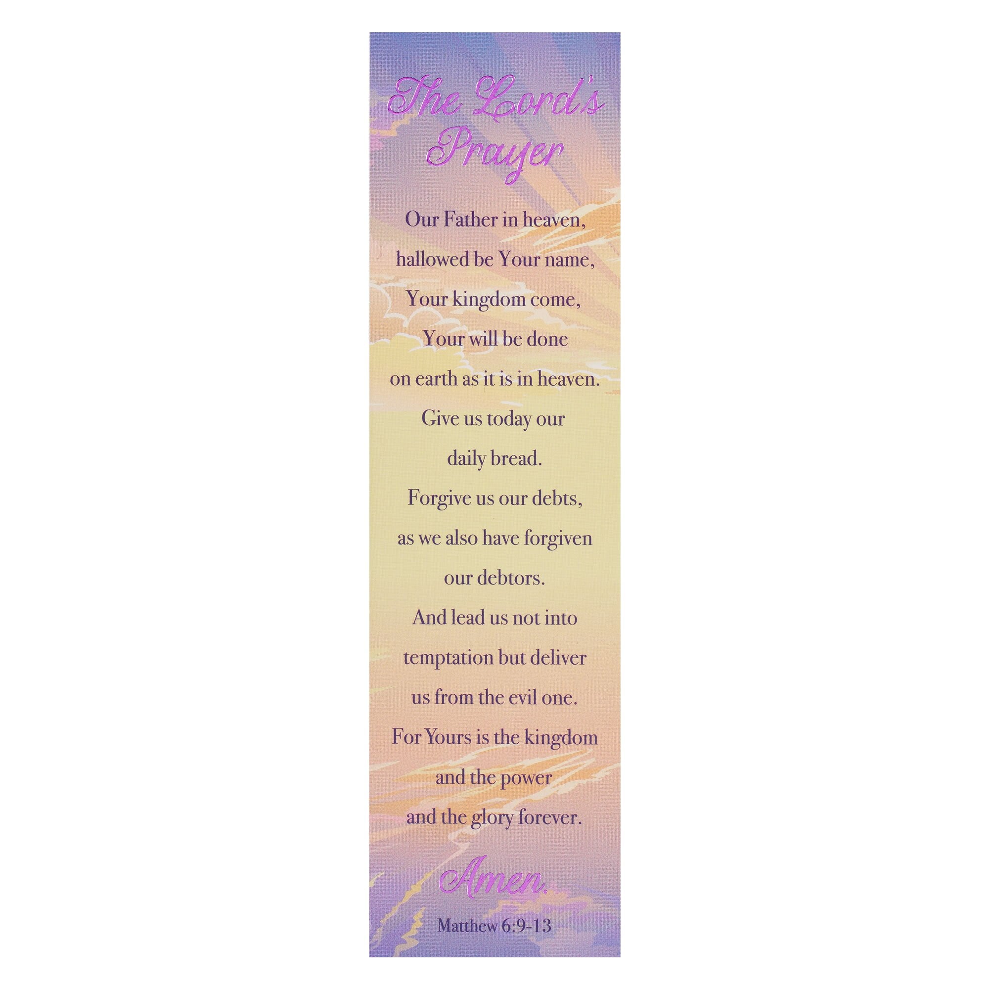The Lord's Prayer Sunday School/Teacher Bookmark Set - Matthew 6:9-13