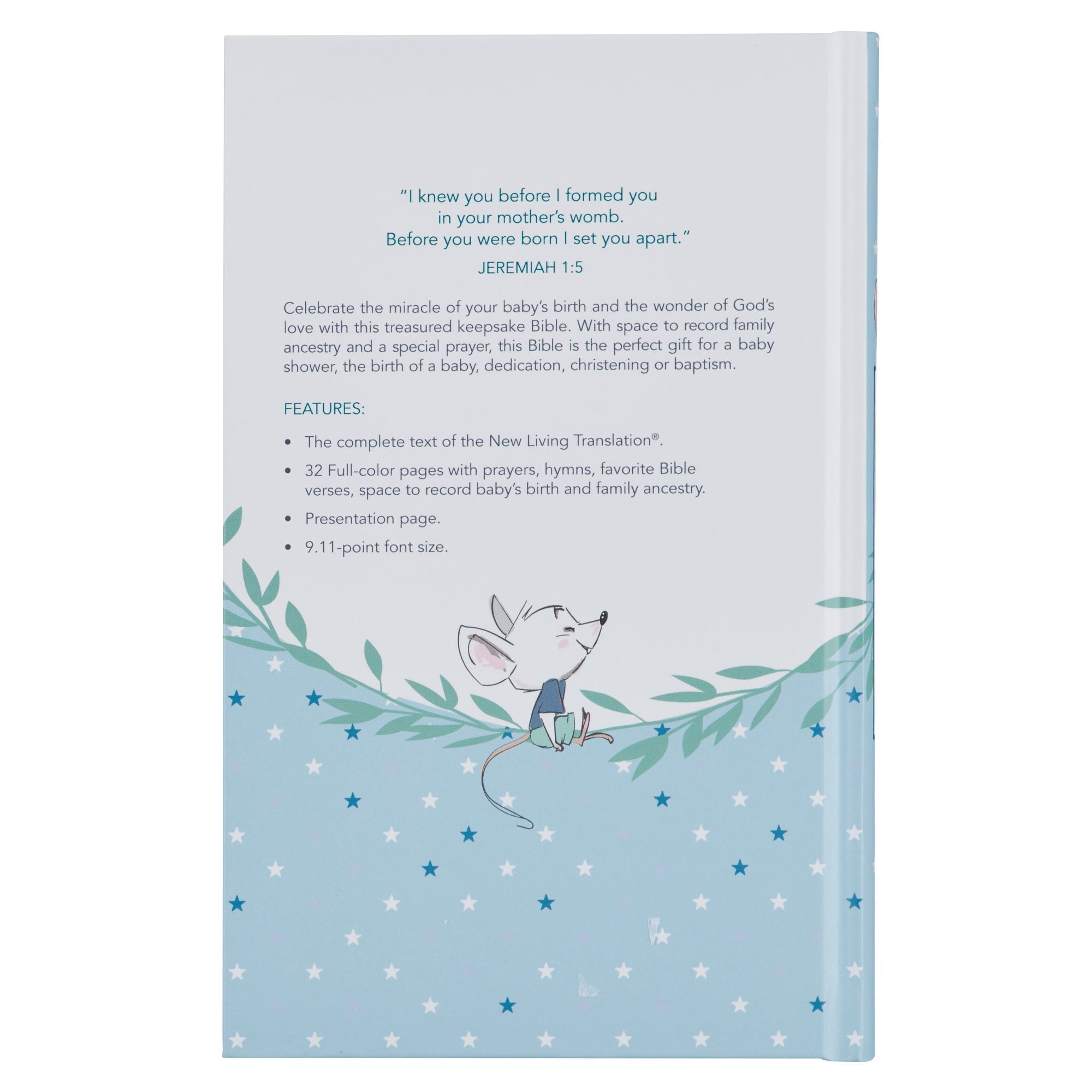 Blue Hardcover NLT Keepsake Bible for Boys