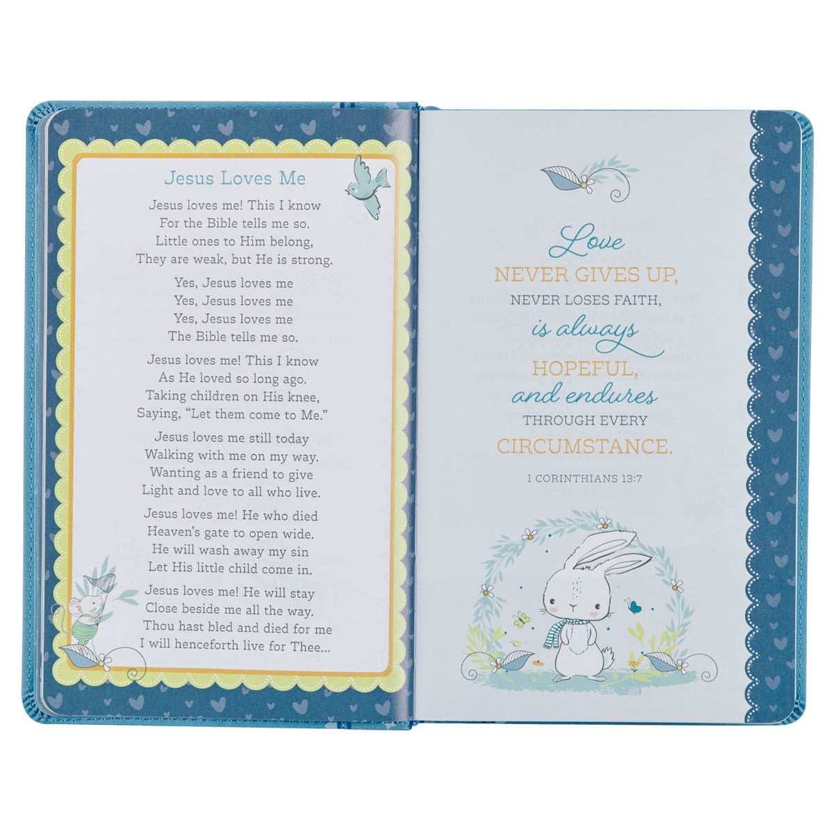 Blue Faux Leather NLT Keepsake Bible for Boys