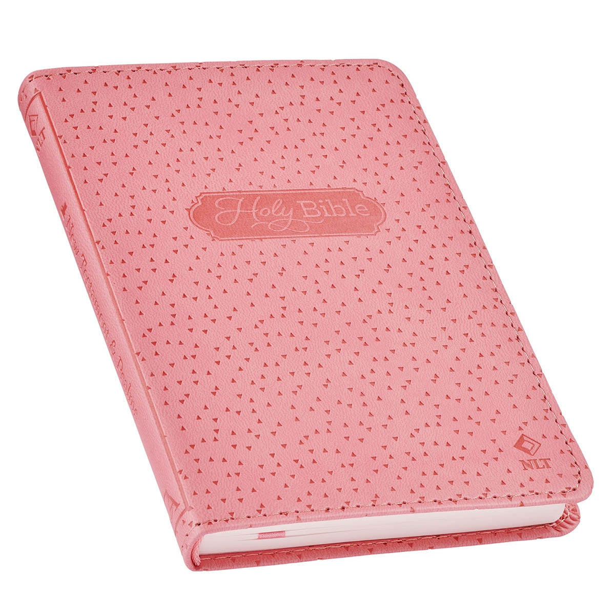 Pink Faux Leather NLT New Testament Keepsake Bible for Girls
