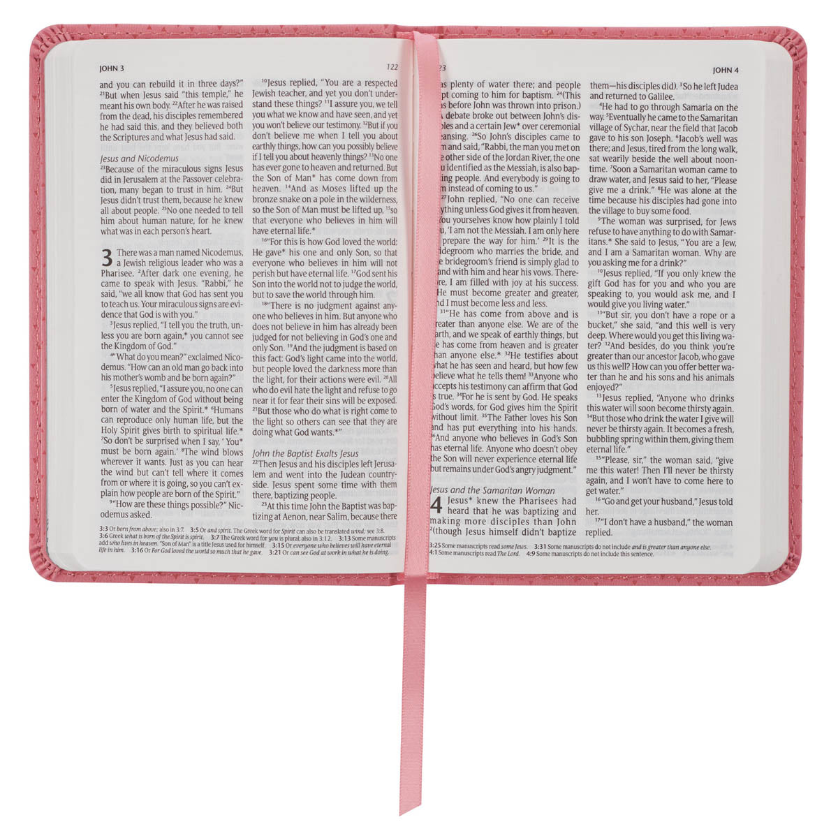 Pink Faux Leather NLT New Testament Keepsake Bible for Girls
