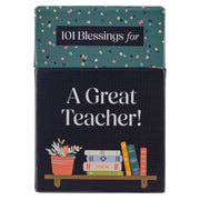 101 Blessings A Great Teacher Teal Confetti Box of Blessings