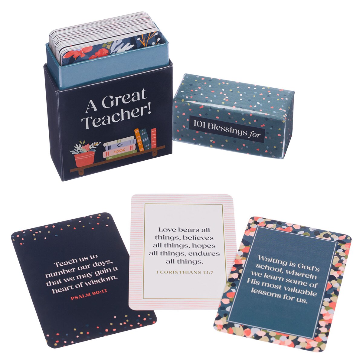 101 Blessings A Great Teacher Teal Confetti Box of Blessings