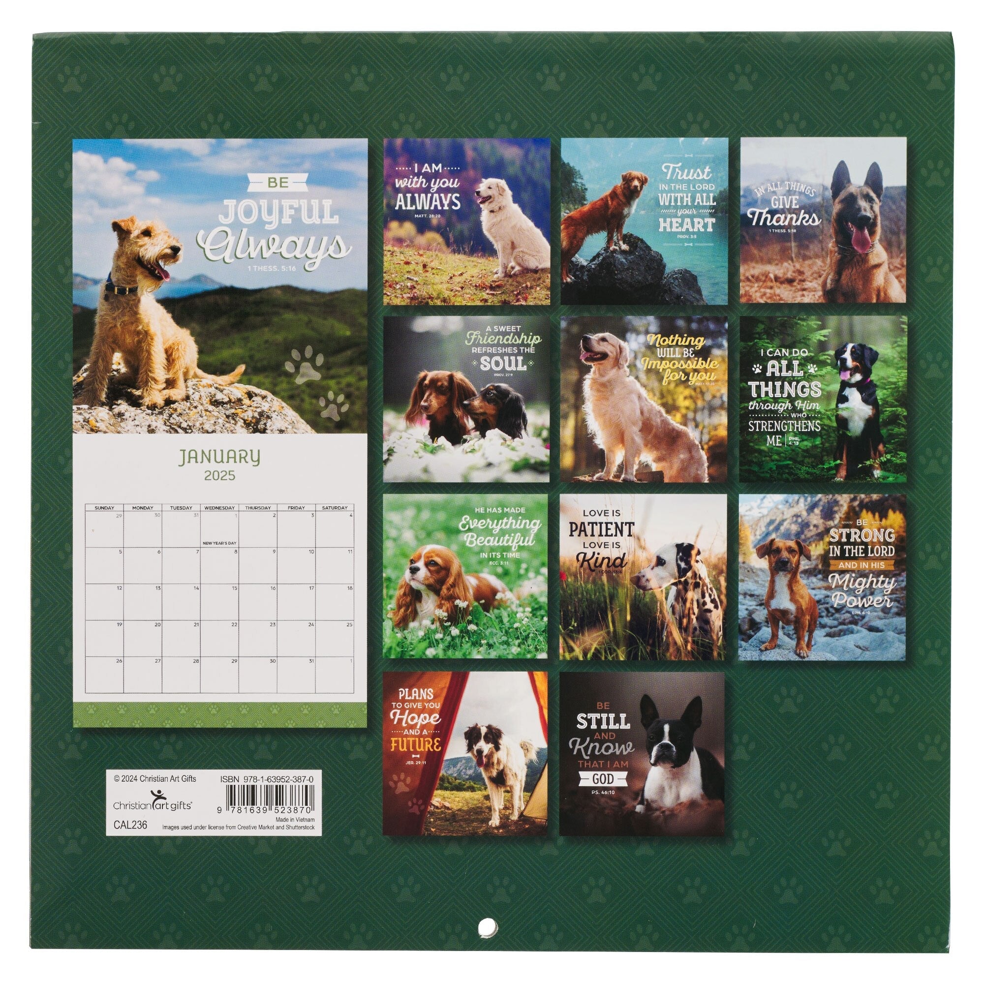 Blessed is The One 2025 Large Wall Calendar -  Jeremiah 17:7
