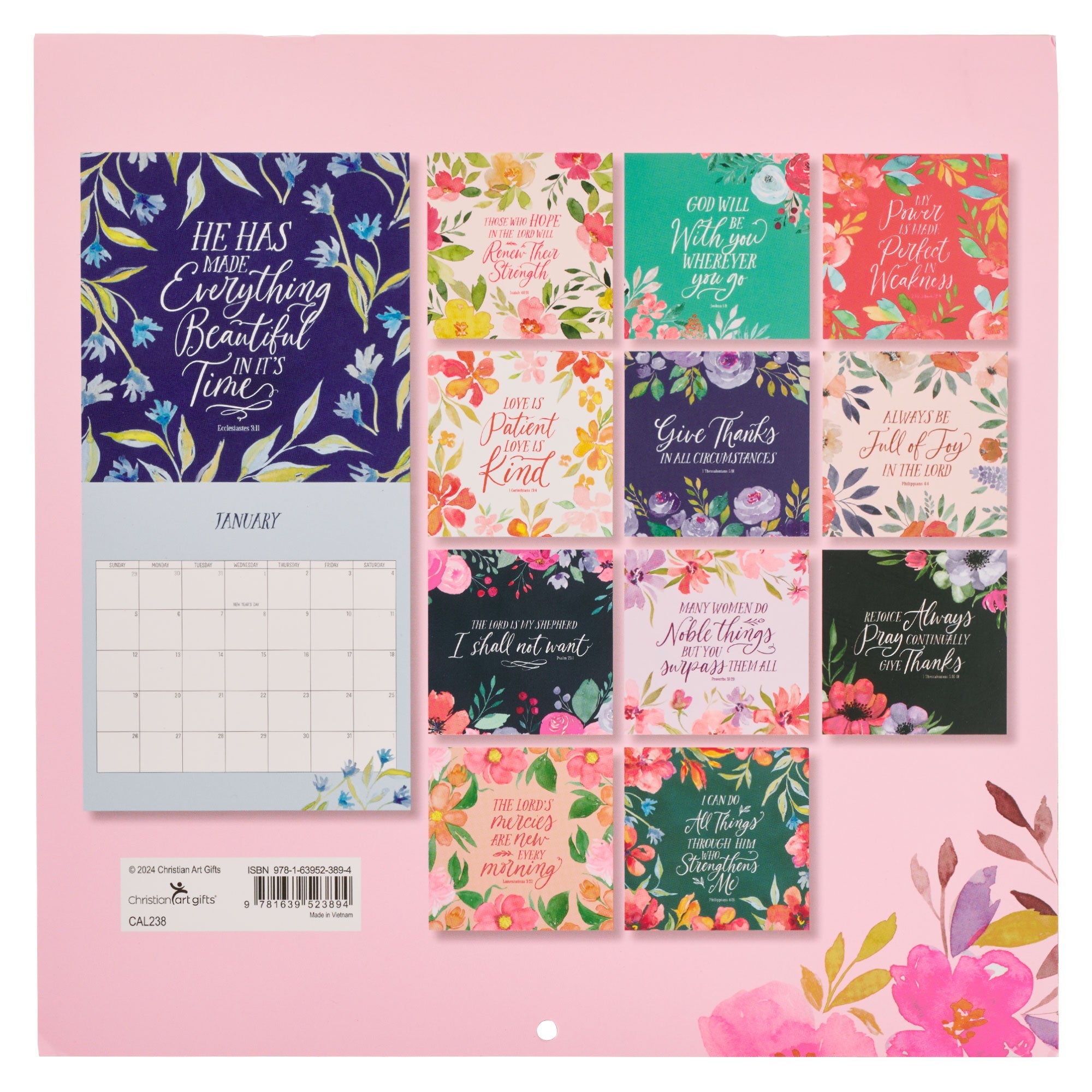 Strength and Dignity 2025 Large Wall Calendar - Proverbs 31:25