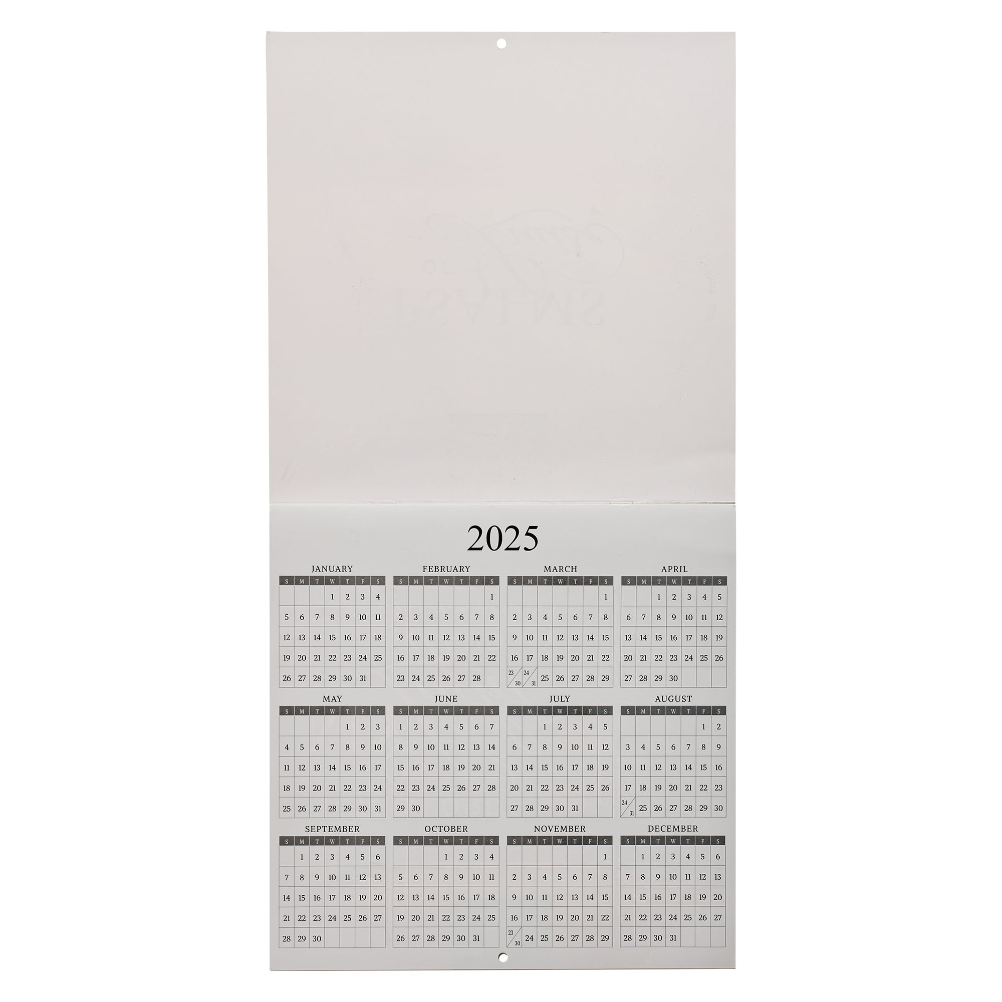 Psalms of Praise 2025 Large Wall Calendar