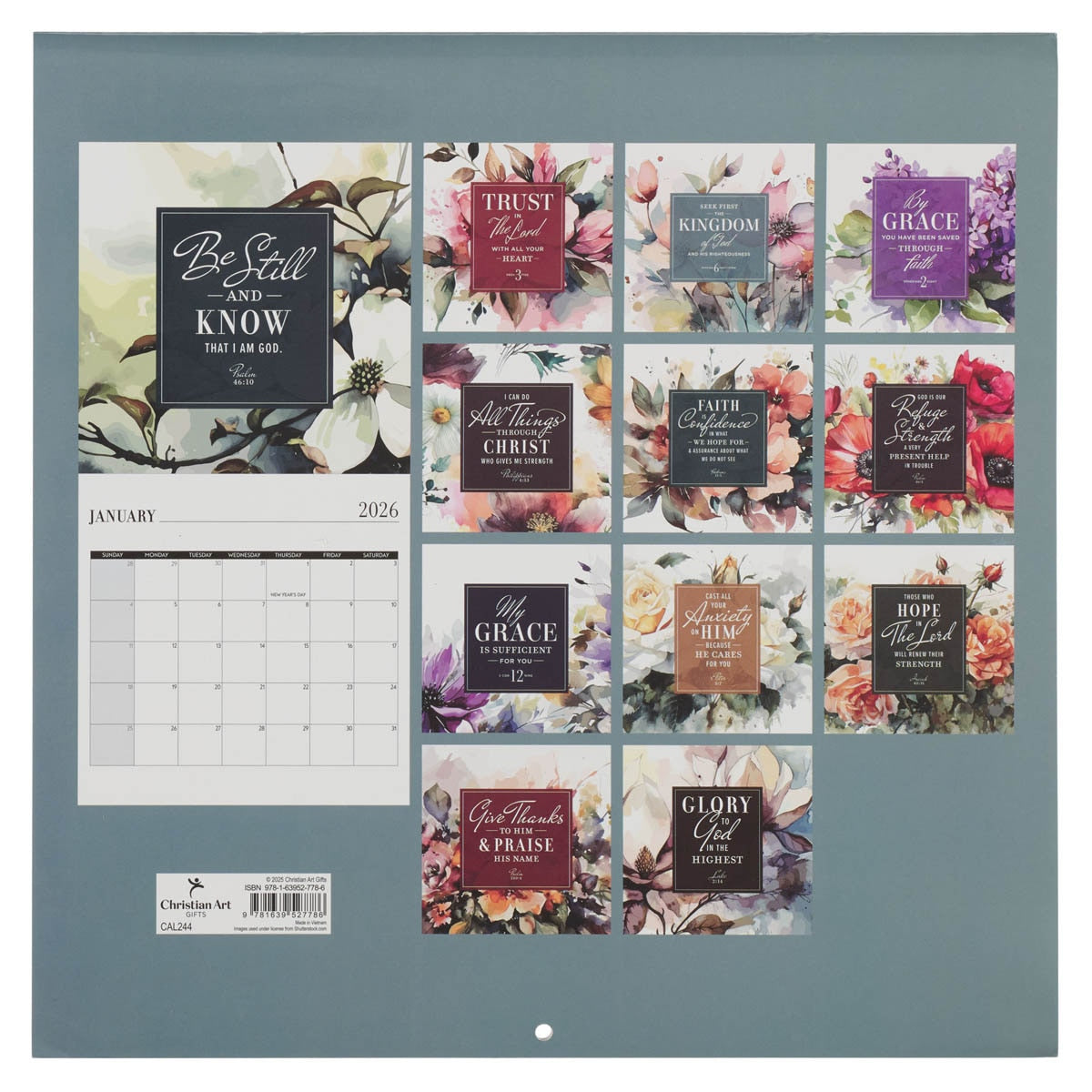 2026 I Know the Plans Large Wall Calendar - Jeremiah 29:11