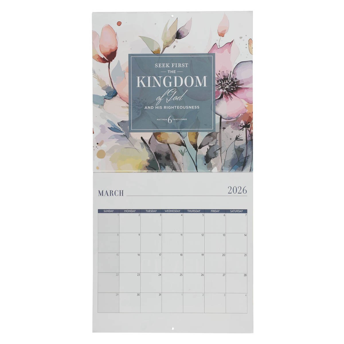 2026 I Know the Plans Large Wall Calendar - Jeremiah 29:11