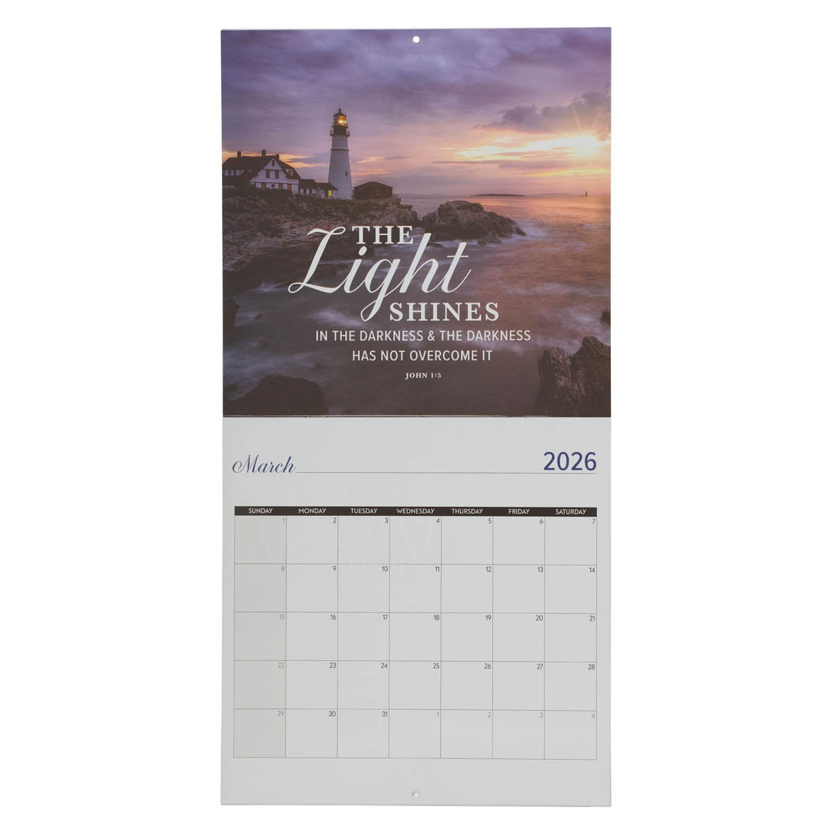 I am the Light of the World Large Wall Calendar - John 8:12