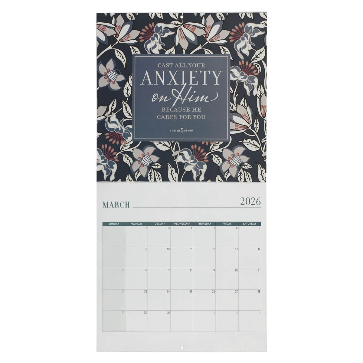 2026 Be Still and Know Large Wall Calendar - Psalm 46:10