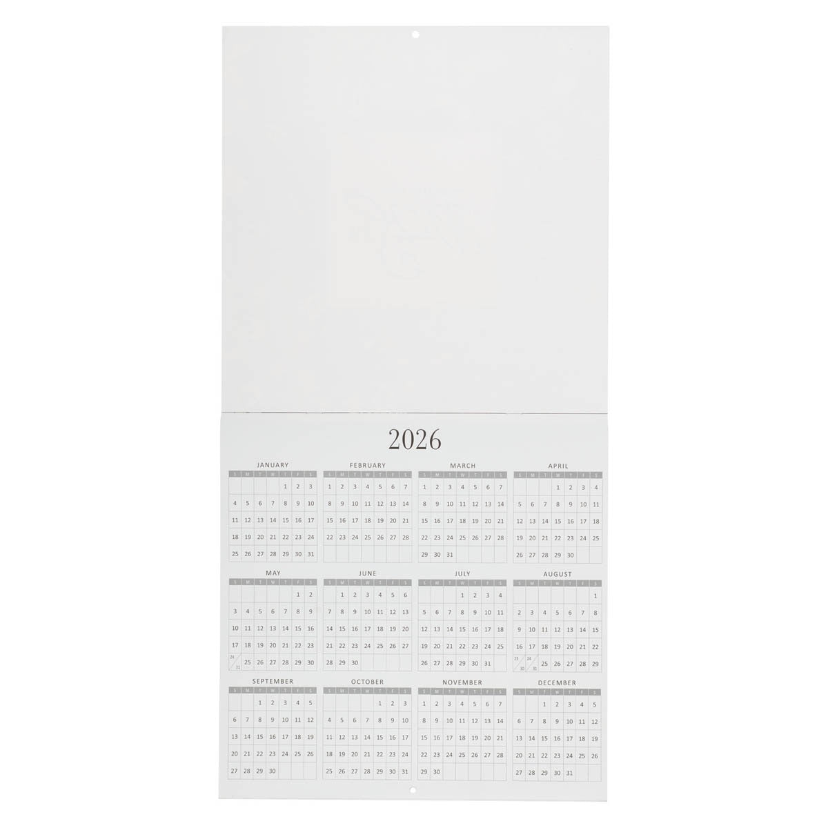 2026 Be Still and Know Large Wall Calendar - Psalm 46:10