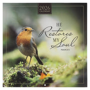 2026 He Restores My Soul Large Wall Calendar - Psalm 23:3
