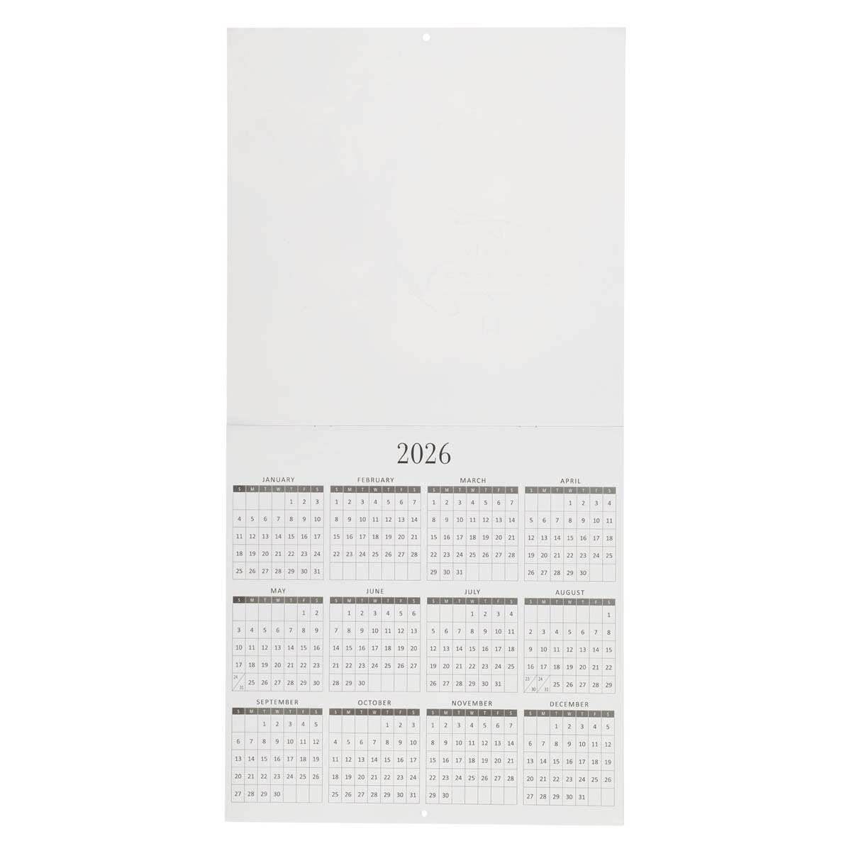 2026 He Restores My Soul Large Wall Calendar - Psalm 23:3