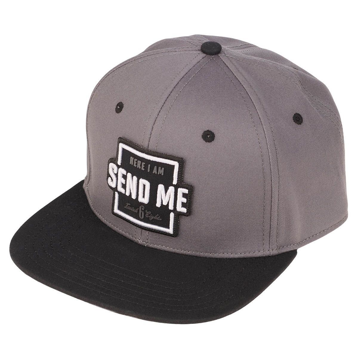 Send Me Gray and Black Snapback Baseball Cap - Isaiah 6:8