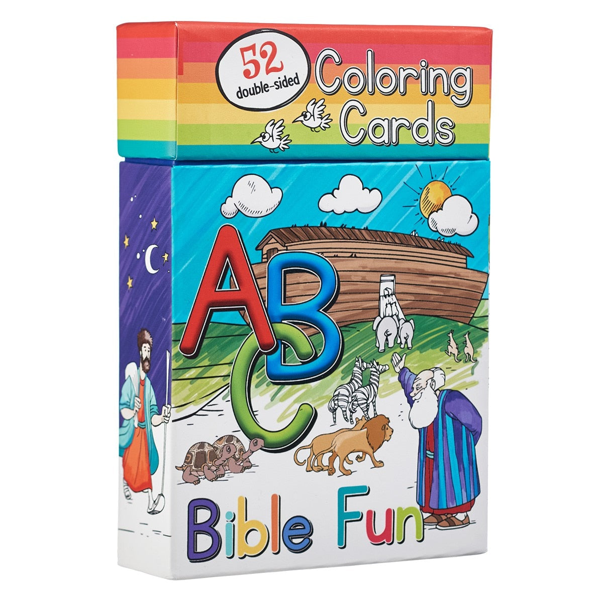 52 ABC Bible Fun Coloring Cards for Kids