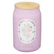 Be Still and Know Bali Gardens Scented Candle in a Glass Jar - Psalm 46:10