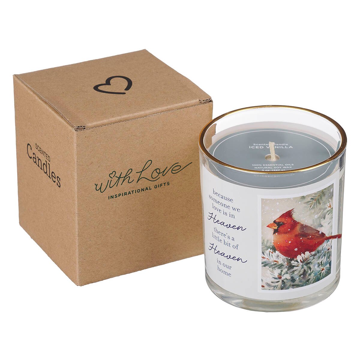 Because Someone We Love Is in Heaven Iced Vanilla Scented Candle in a Glass Jar