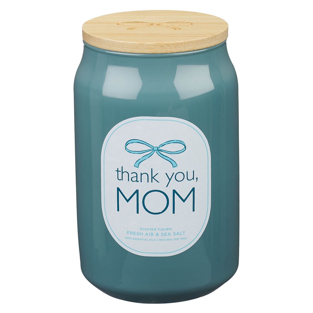 Thank You, Mom Fresh Air and Sea Salt Scented Candle in Glass Jar