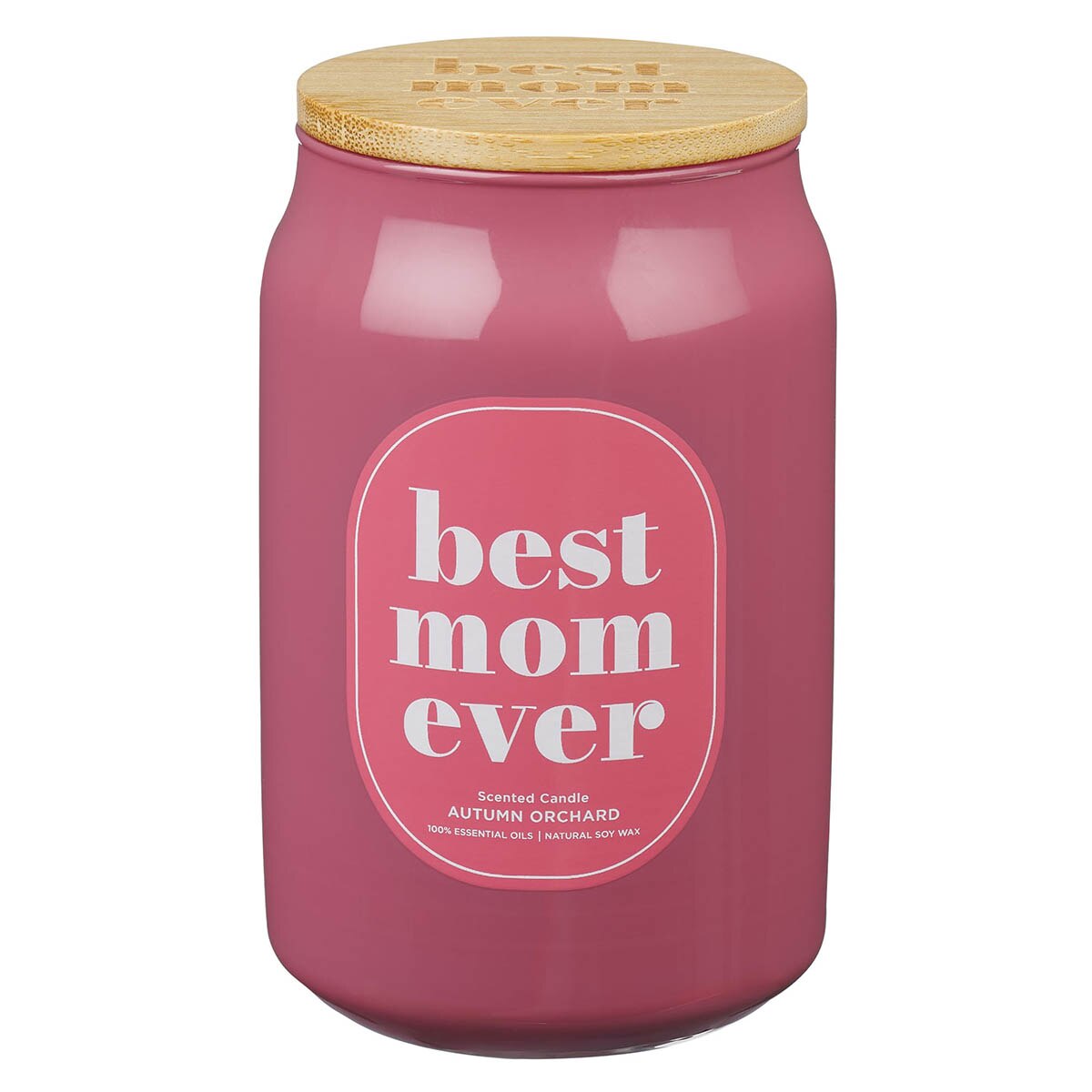 Best Mom Ever Autumn Orchard Scented Candle in a Glass Jar