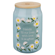 Love and Laughter Rainwater and Lily Scented Candle in Glass Jar