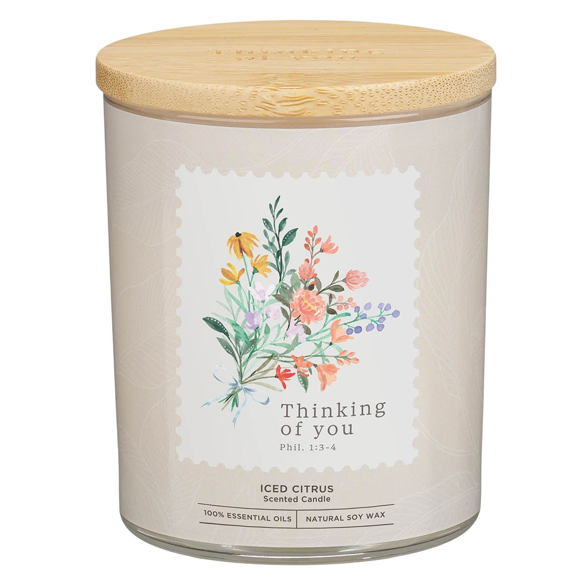 Thinking of You Iced Citrus Candle - Philippians 1:3-4