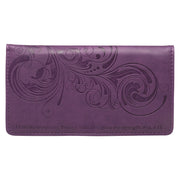 I Can Do Everything Through Him Purple Faux Leather Checkbook Wallet - Philippians 4:13