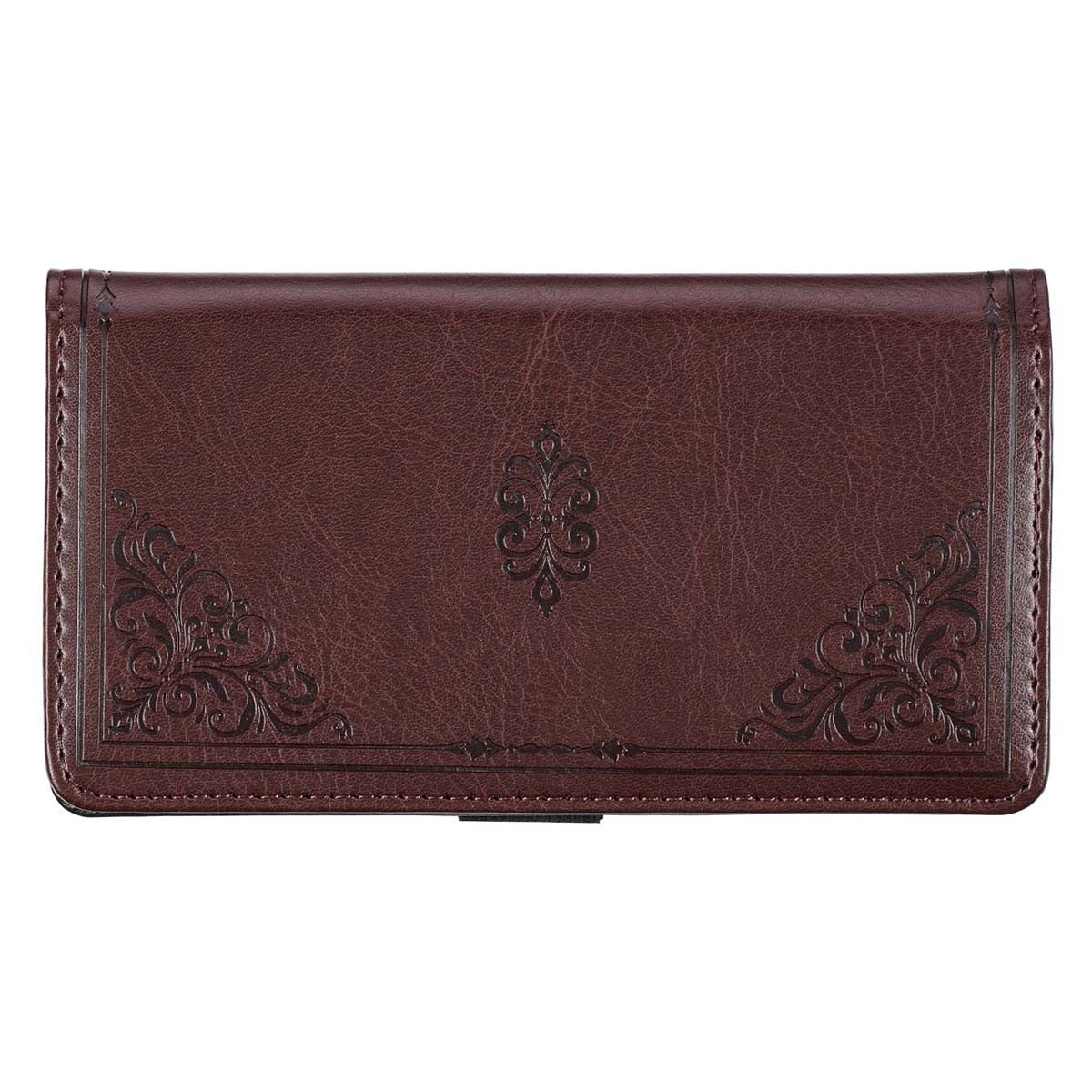 Be Still and Know Brown Faux Leather Checkbook Cover - Psalm 46:10