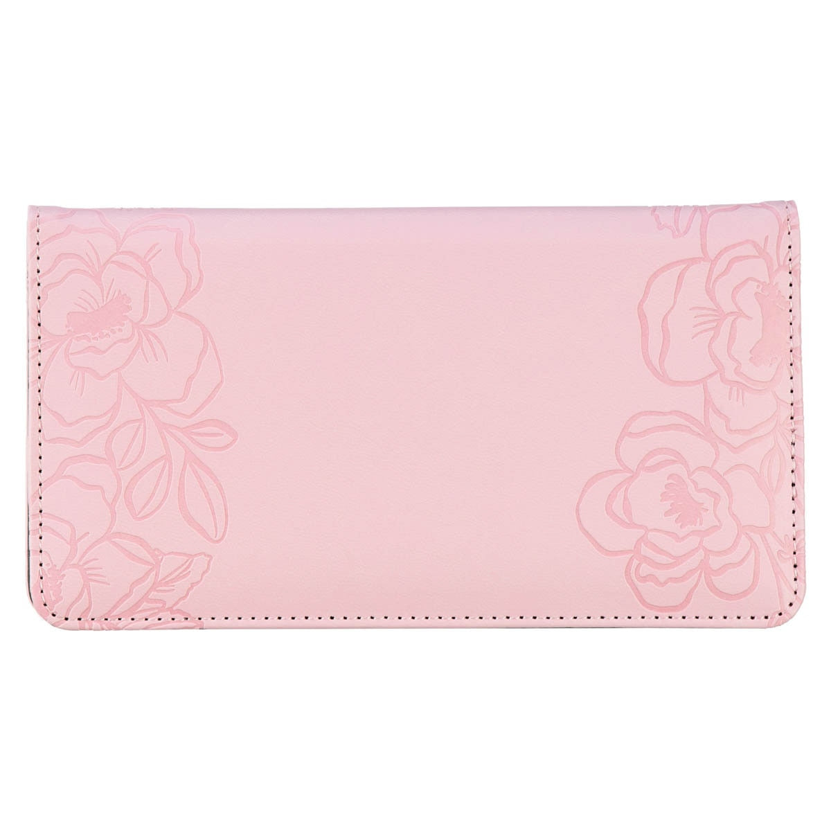 Find Refuge Pink Faux Leather Checkbook Wallet - Psalm 41:4