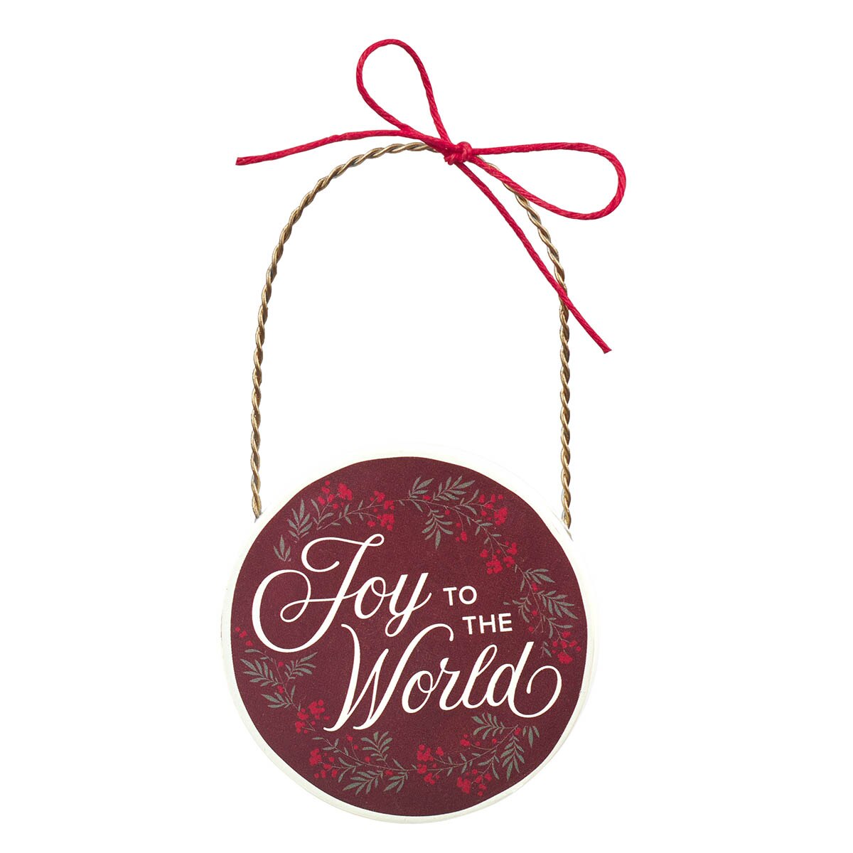 Joy to World Round Resin Ornament