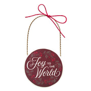 Joy to World Round Resin Ornament
