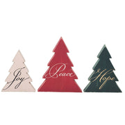 Joy, Peace, Hope Wooden Table Décor Set