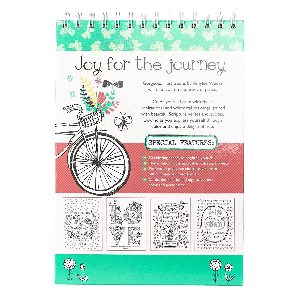 Joy for the Journey Wirebound Coloring Book