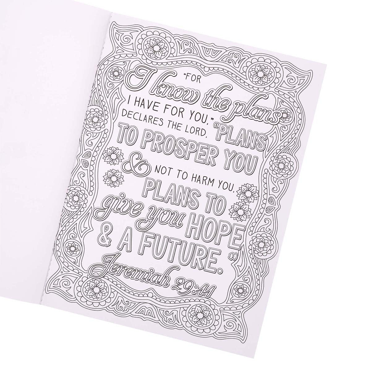 I Know the Plans I Have for You Coloring Book for Adults - Jeremiah 29:11