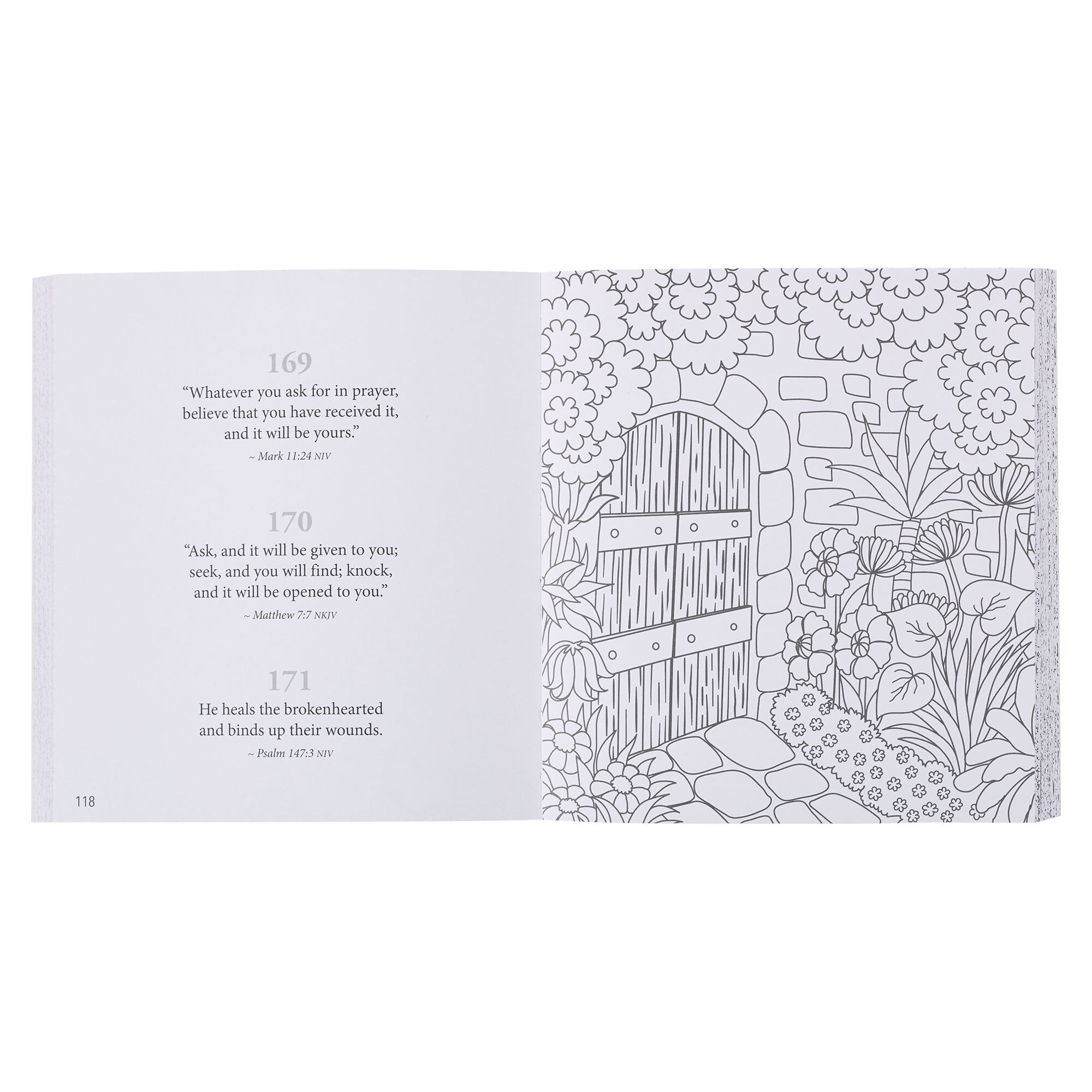 365 Promises from God's Word in Color Blue Floral Coloring Book