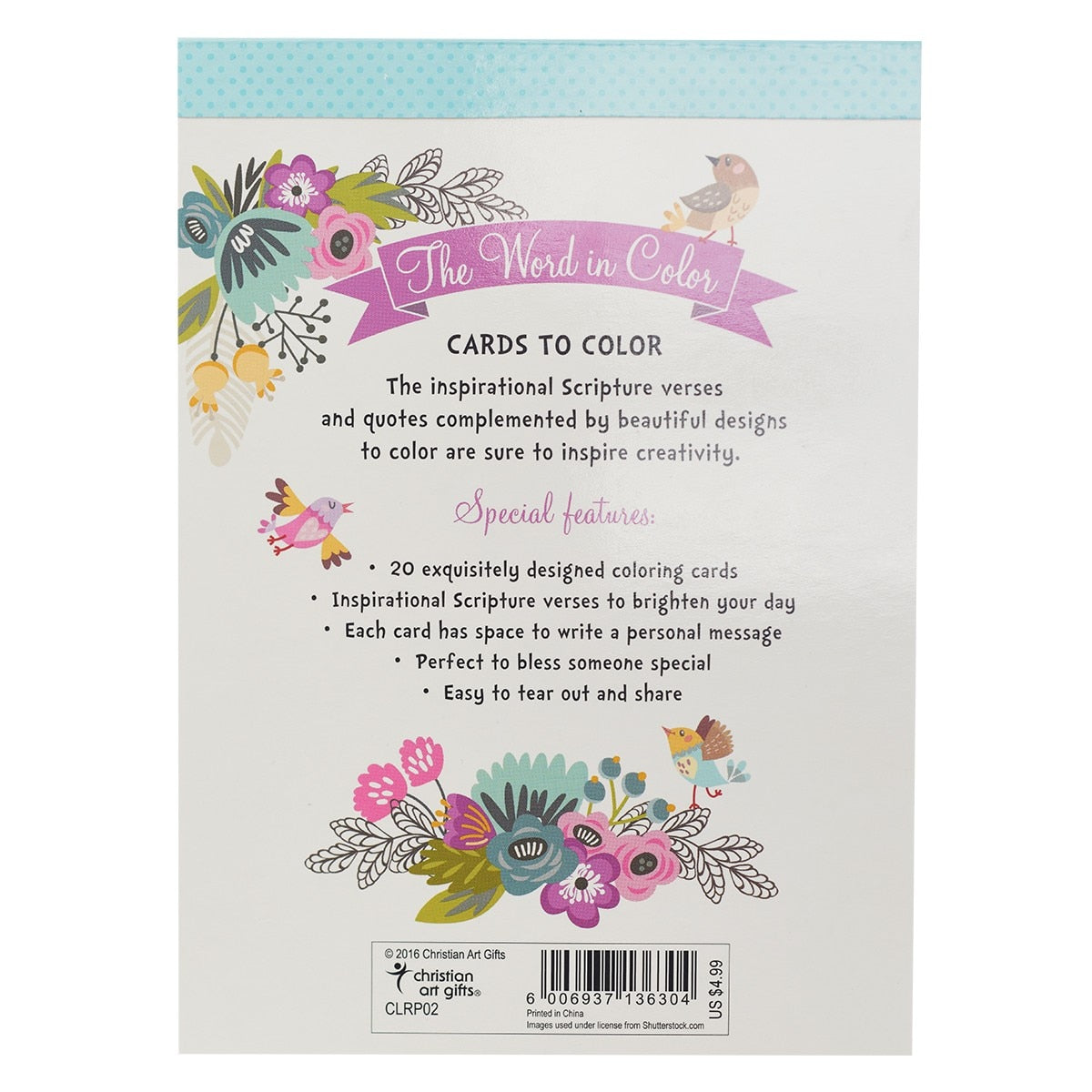 The Word in Color Coloring Postcards