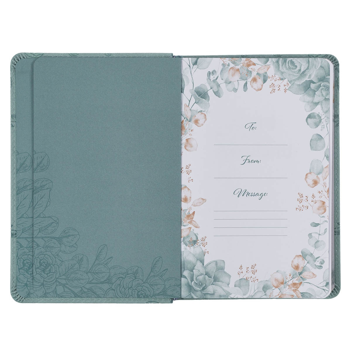 The Lord is my Shepherd Teal Faux Leather Devotional