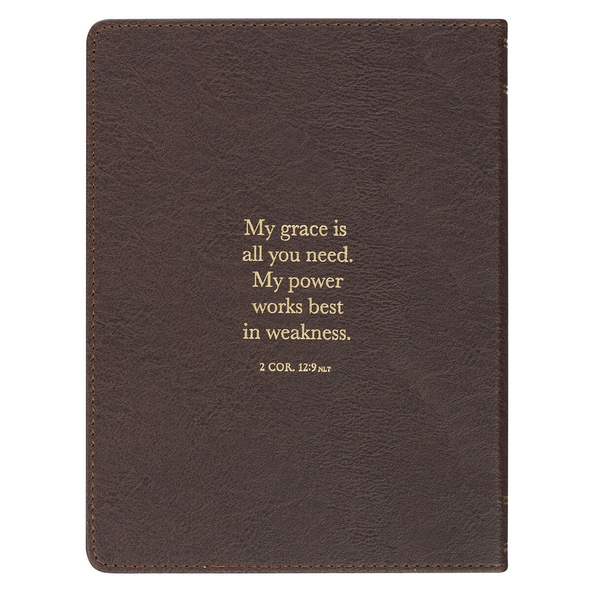 Amazing Grace Two-Tone Brown Faux Leather Daily Devotional