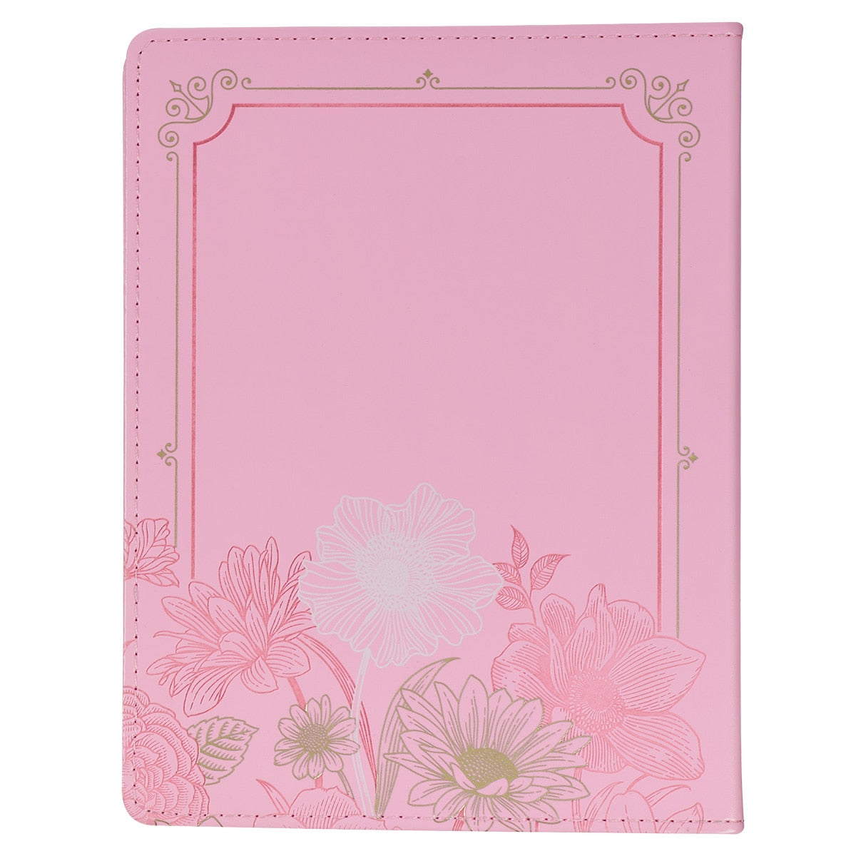 New Beginnings Pink Floral Faux Leather Devotional