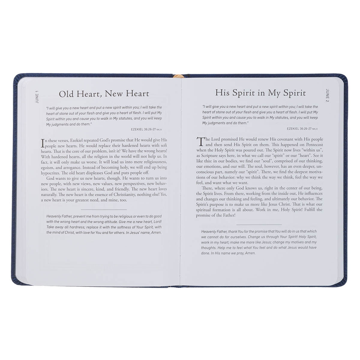 Walk Through God’s Word Navy Faux Leather Devotional