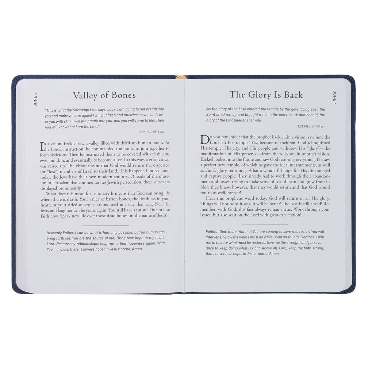Walk Through God’s Word Navy Faux Leather Devotional