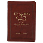 Drawing Near to God Saddle Tan Faux Leather Prayer Devotional