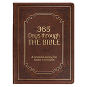 365 Days through the Bible Chestnut Brown Faux Leather Daily Devotional