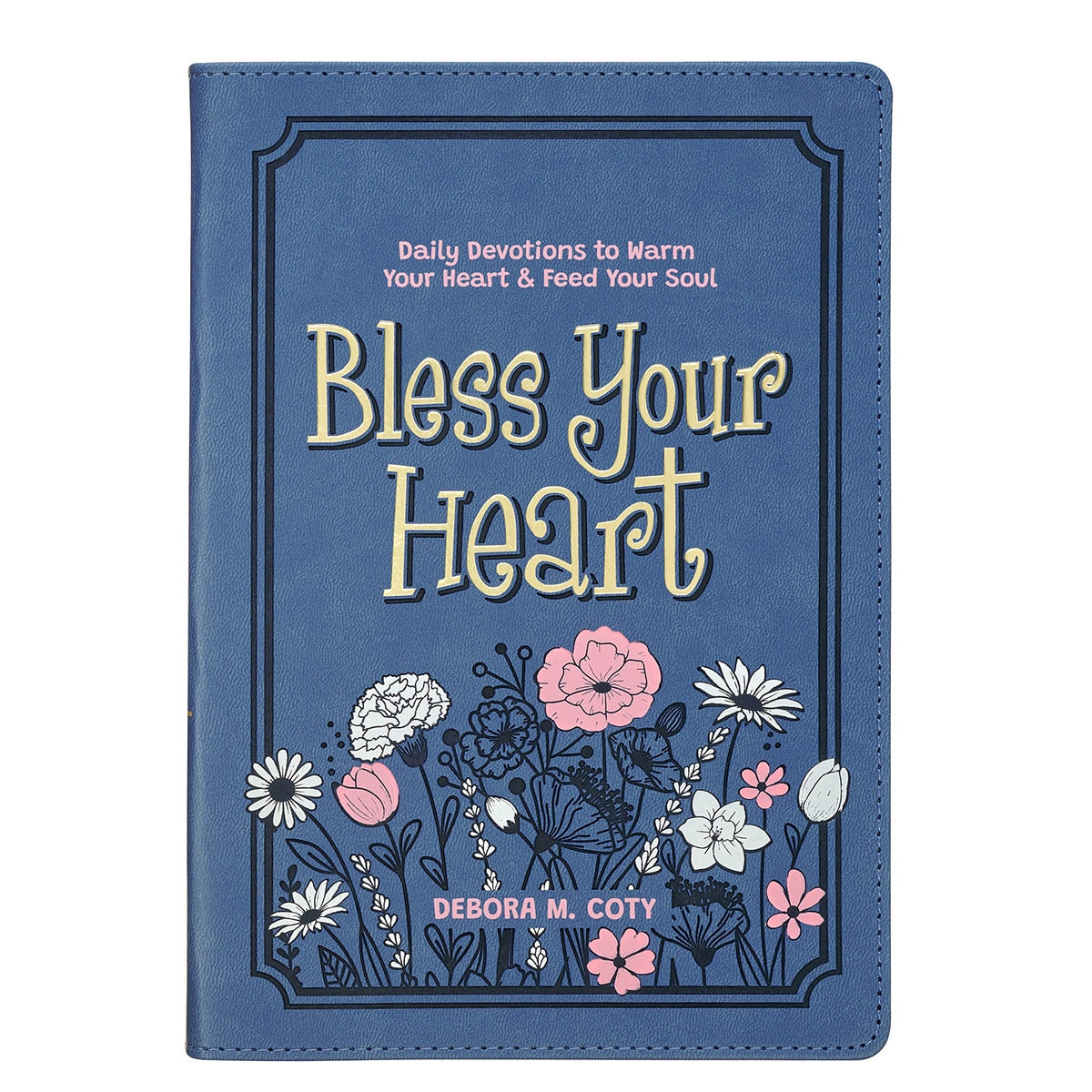 Bless Your Heart Blue Faux Leather Daily Devotional for Women
