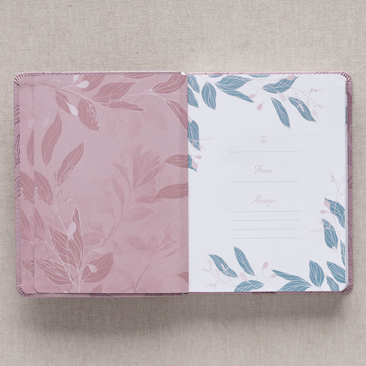 Prayers for a Woman’s Heart Dusty Pink Faux Leather Devotional